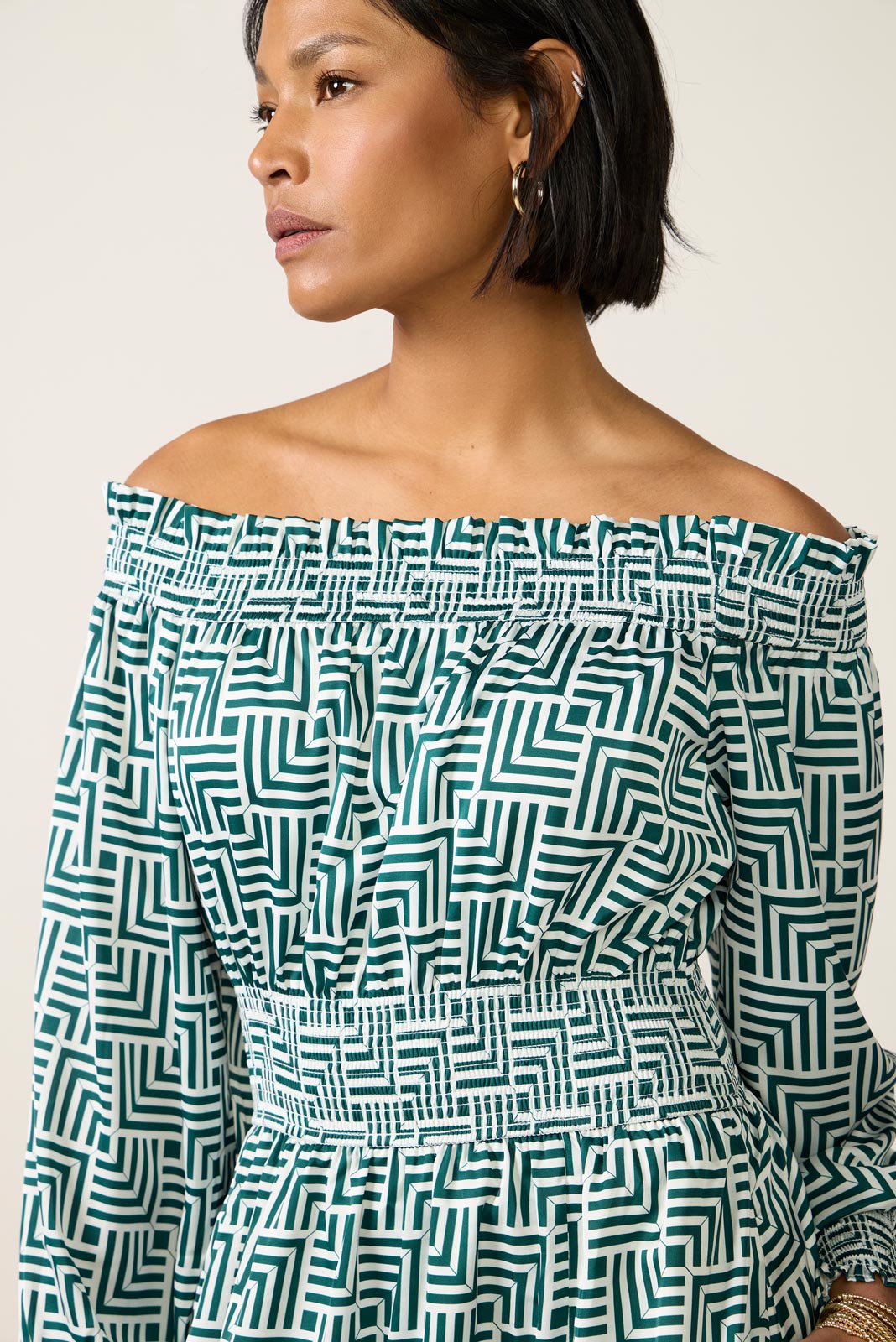 Hailey Off the Shoulder Maxi Dress