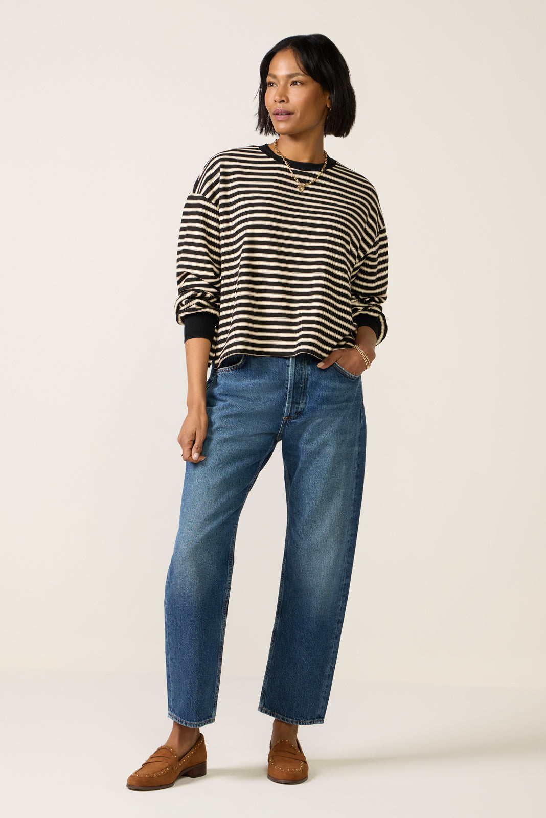 Kaylin Cozy Stripe Tee
