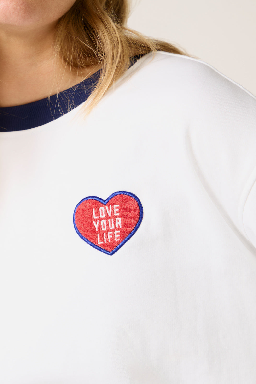 Crew Neck Patch Sweatshirt