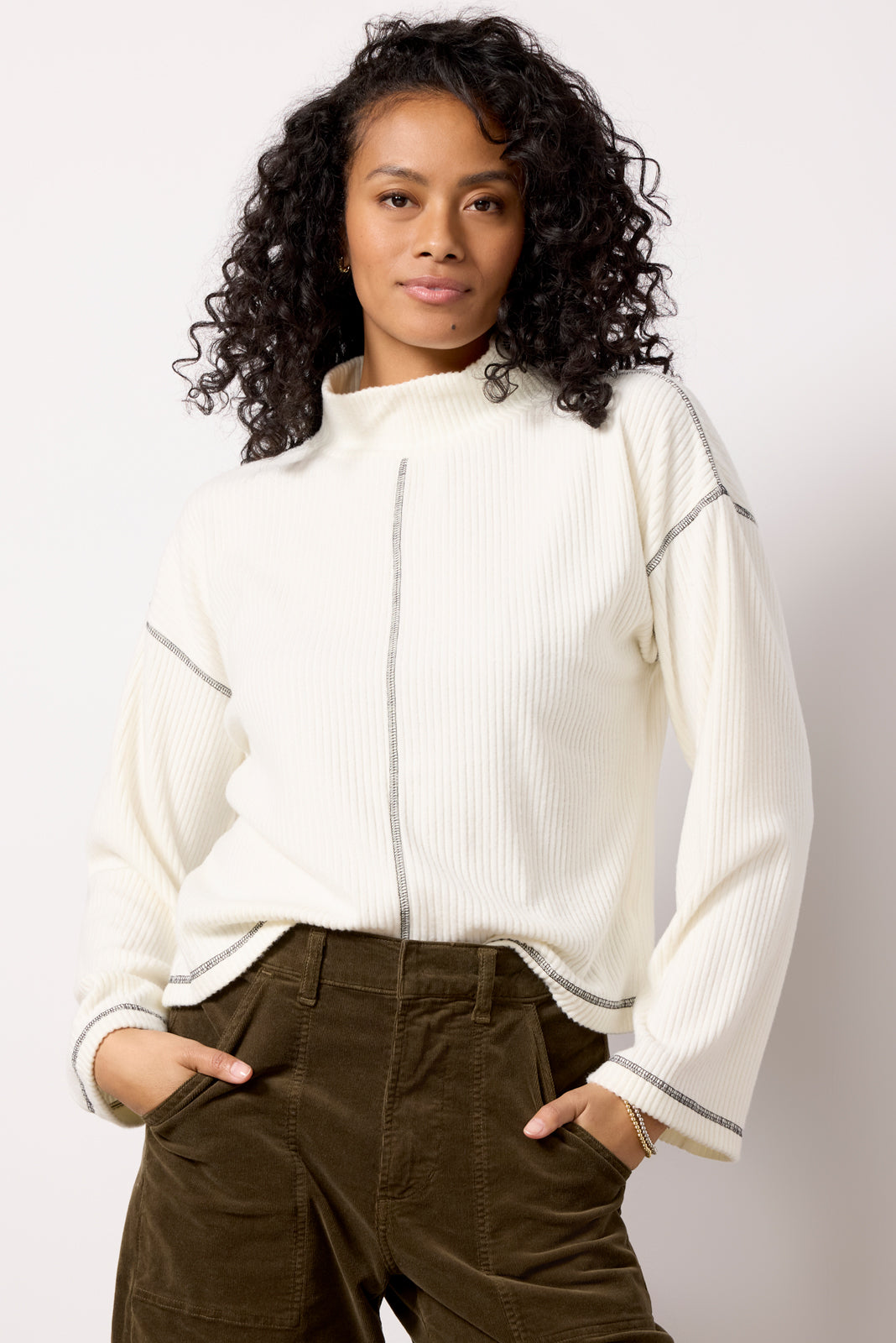 Noah Coverstitch Top