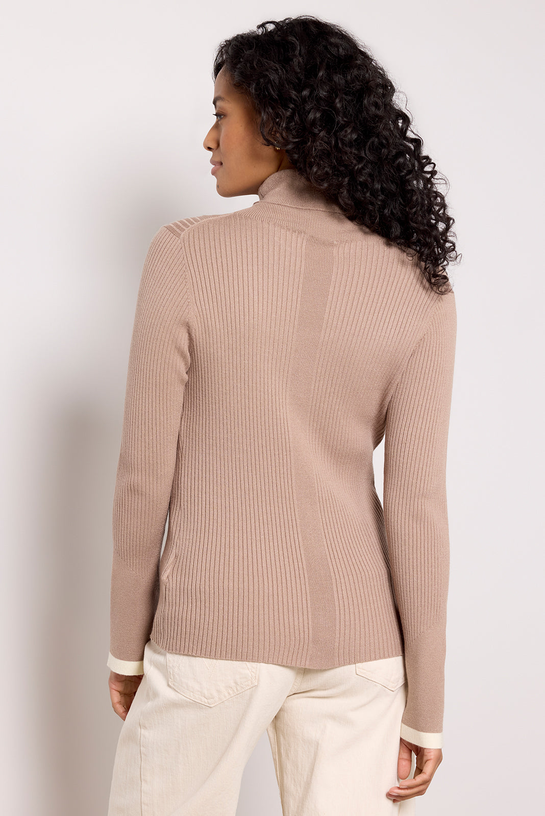 Ravena Rib Knit High Neck Top