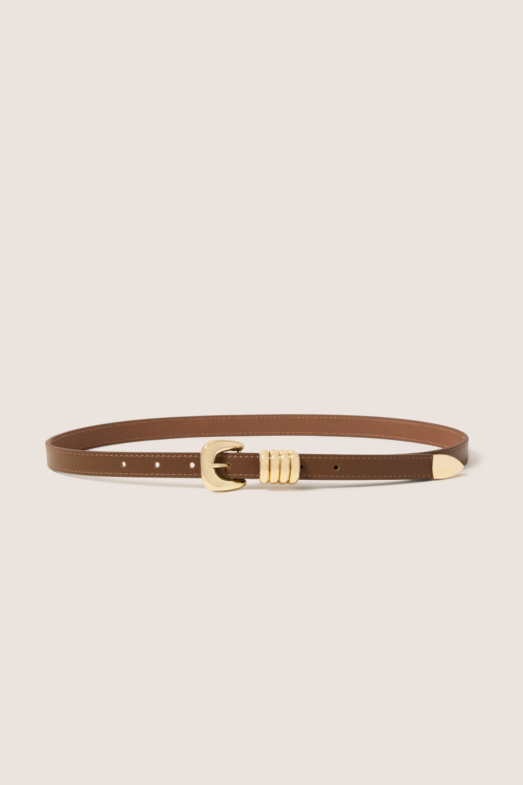 thin brown belt for dress Titanium Dress Brown Belt by Nickel Smart 44 inch / Brown / Titanium/Leather main image 1