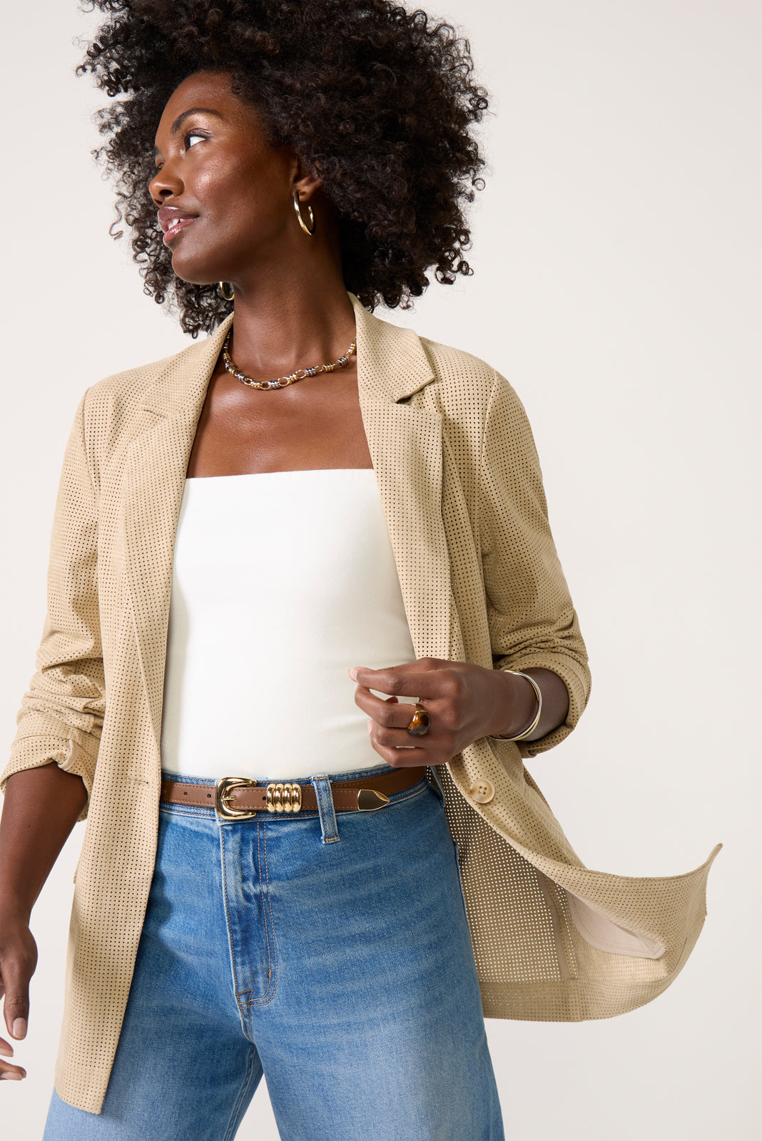 Weston Perforated Blazer