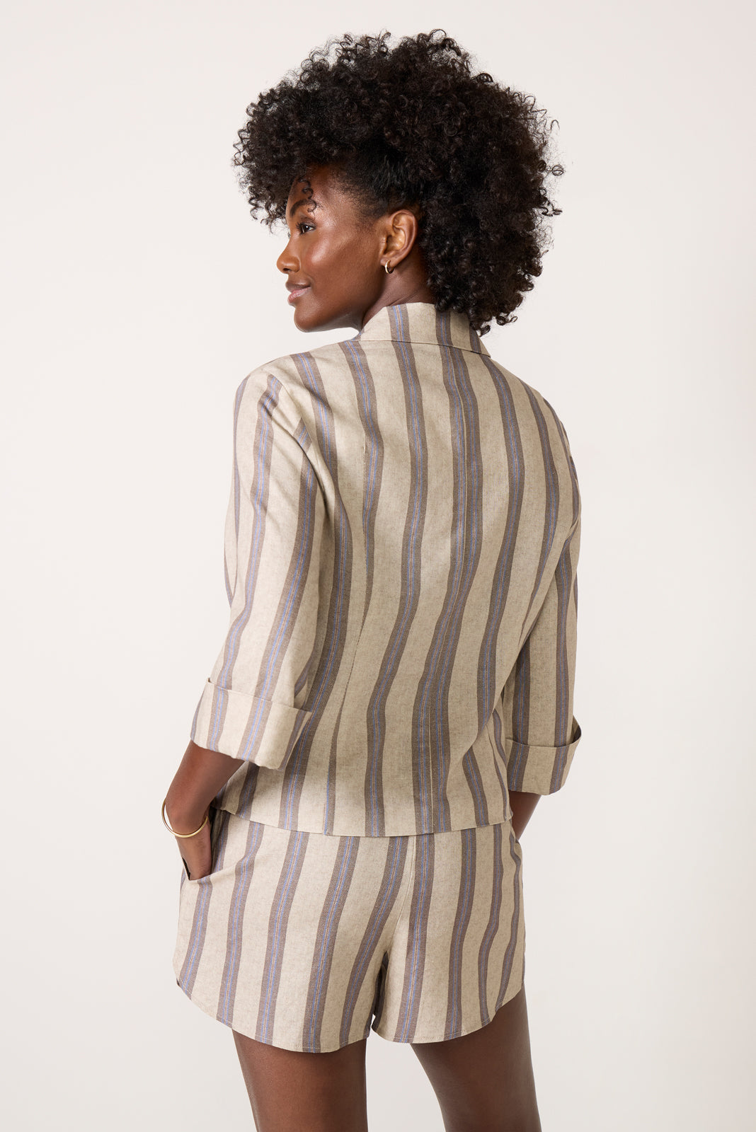Jess Linen Stripe Blazer