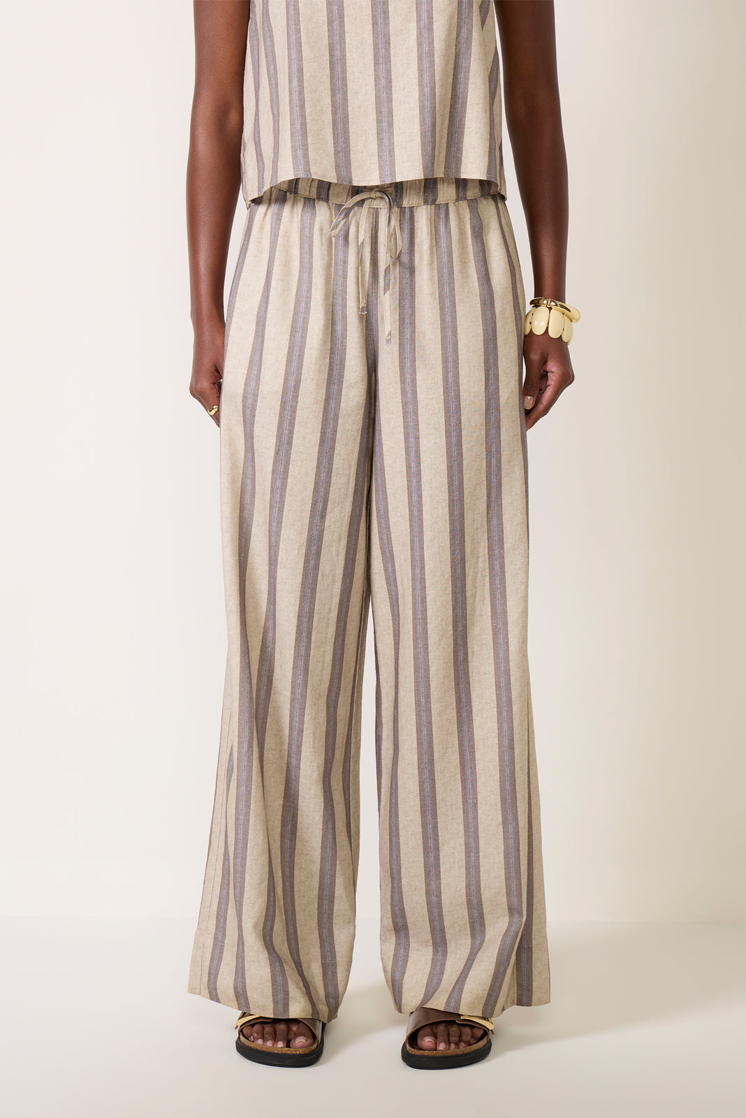 Leah Linen Stripe Pant
