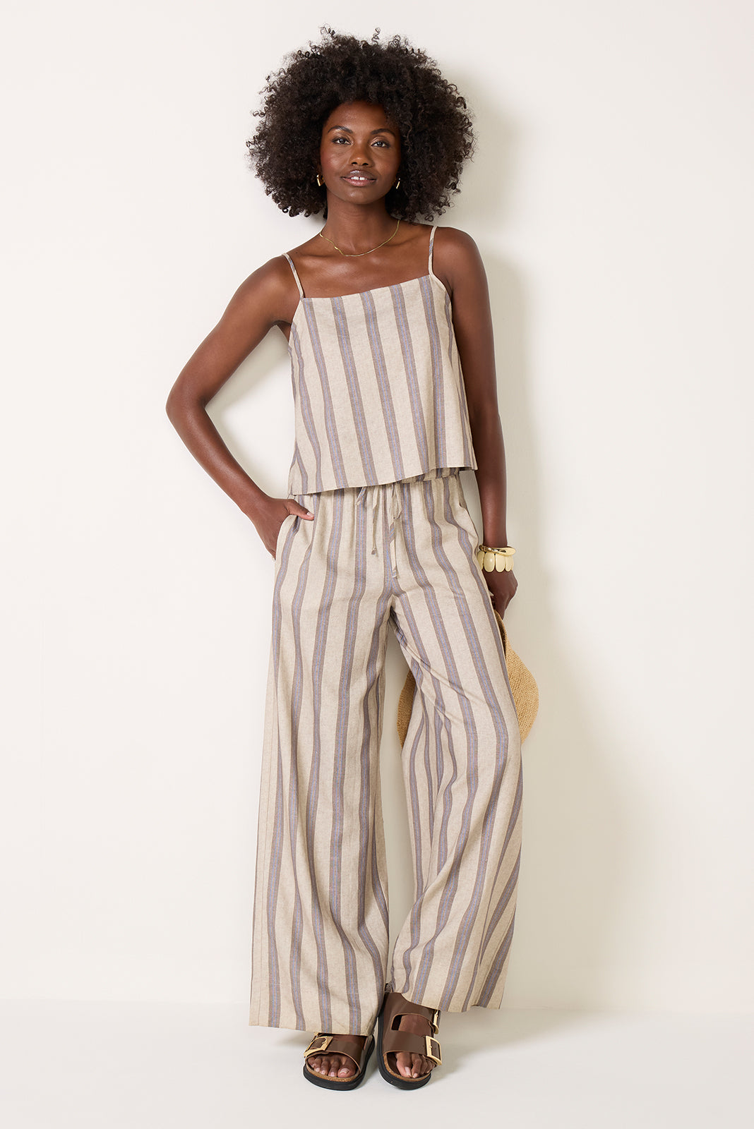 Ria Linen Stripe Cami