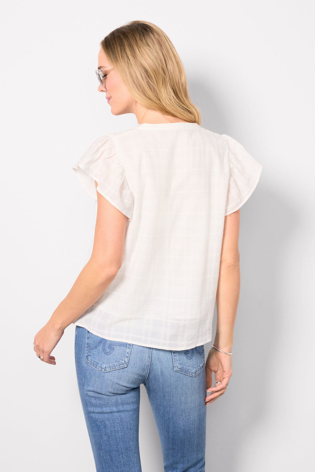 Eliana V Neck Flutter Top
