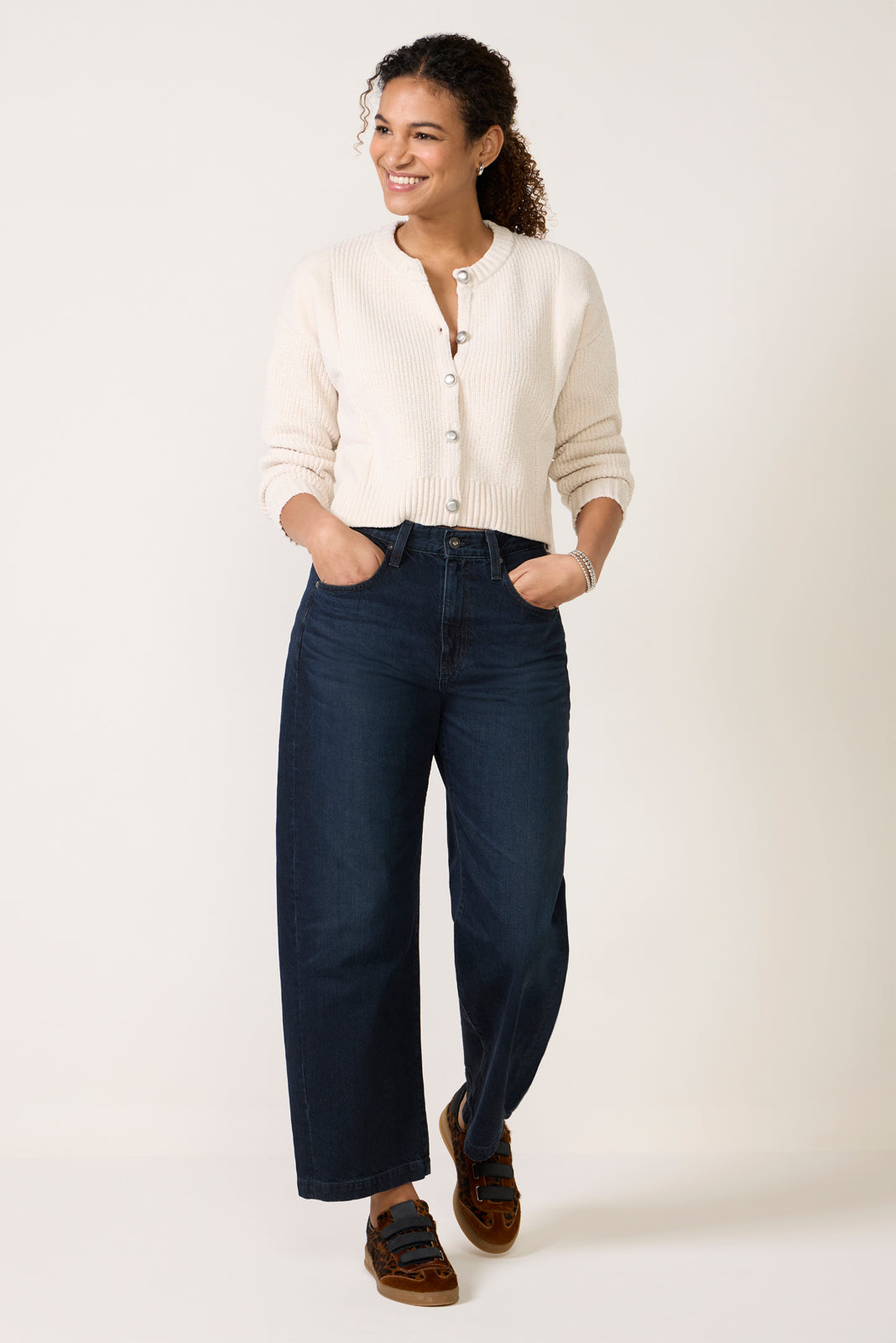 Tori Chenille Crew Cardigan