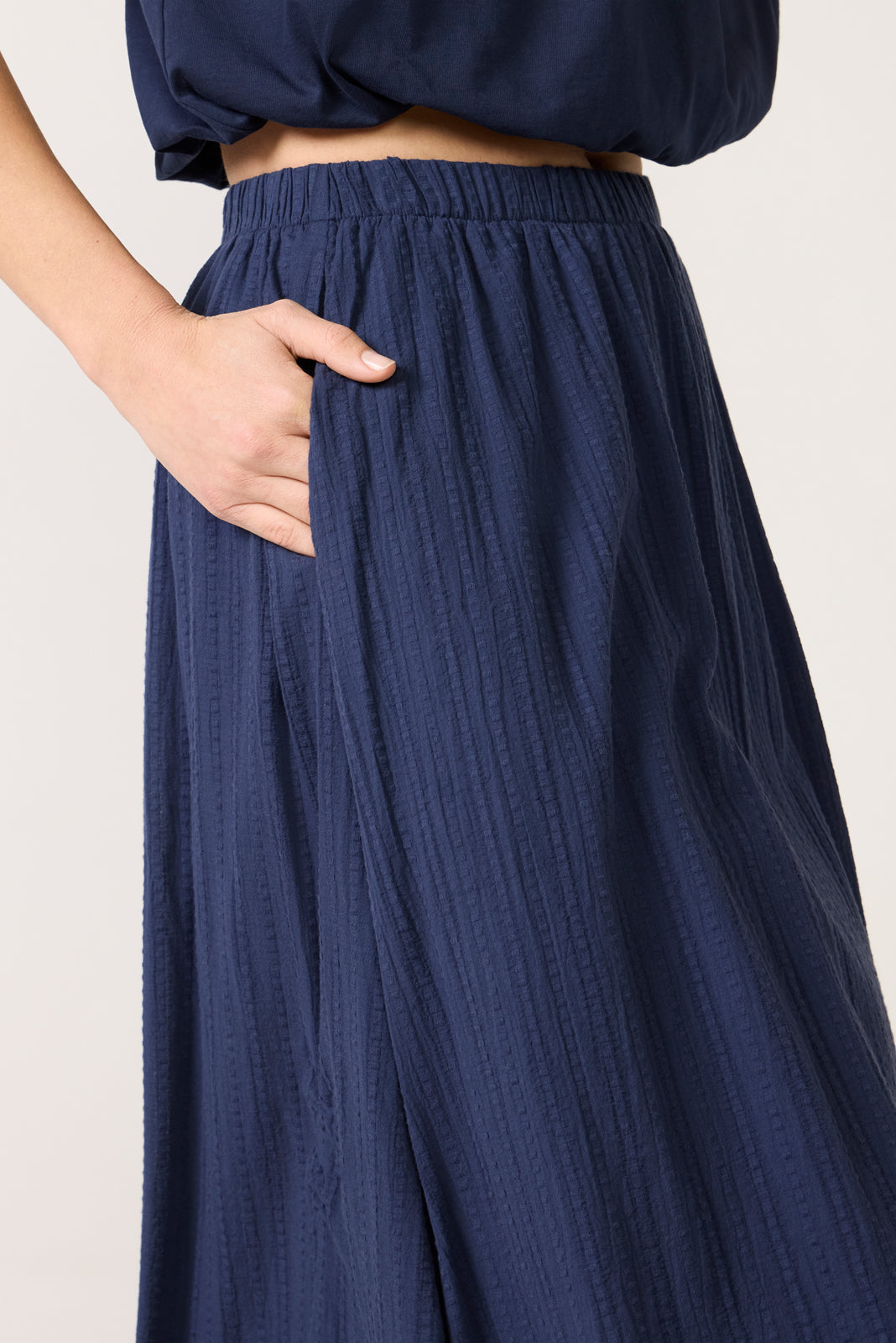 Shadow Stripe Maxi Skirt