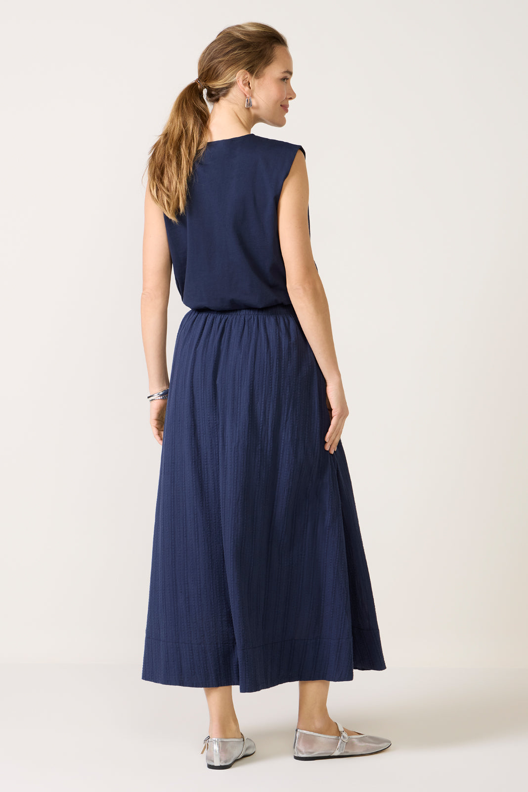 Shadow Stripe Maxi Skirt