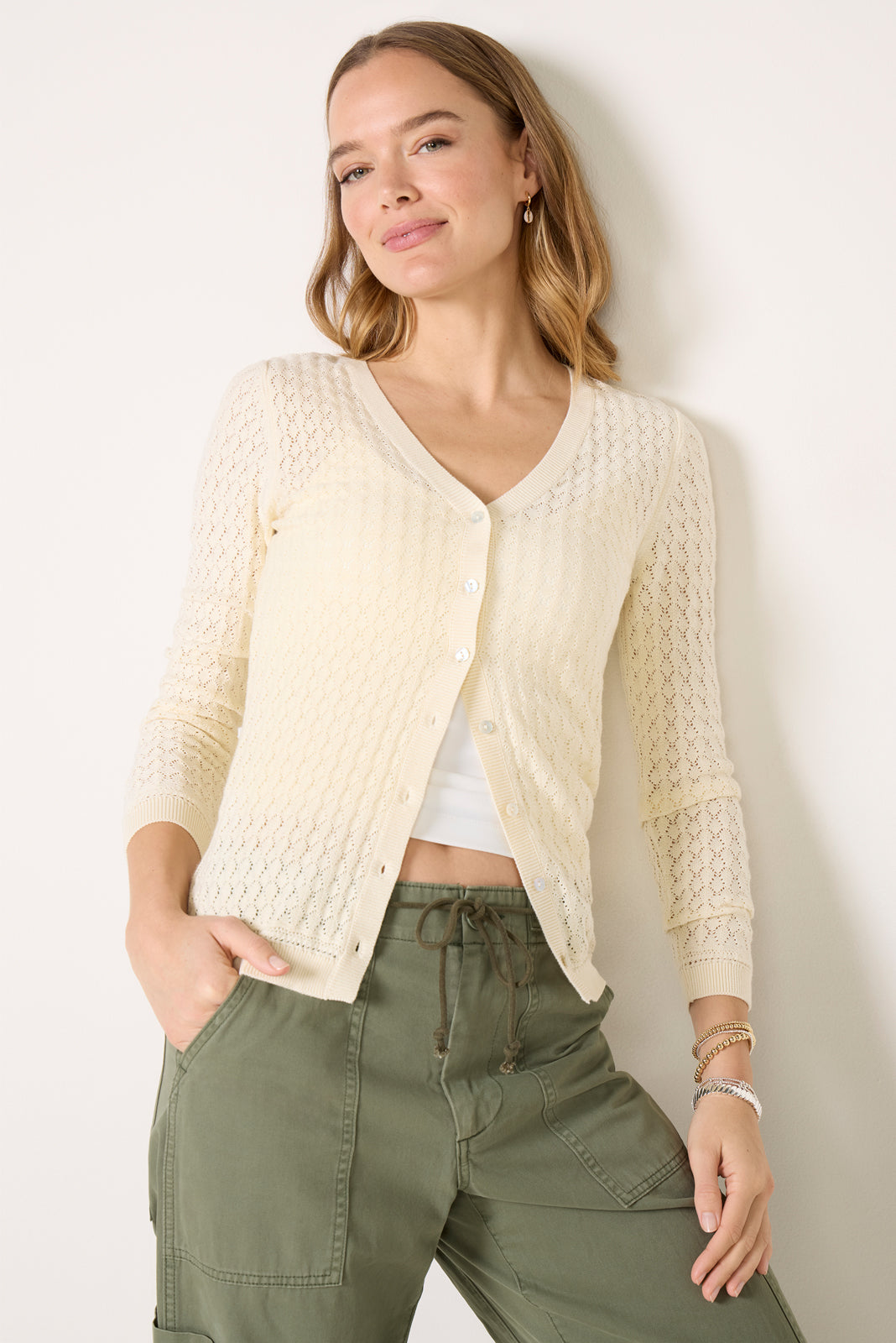 Everyday Pointelle Cardigan