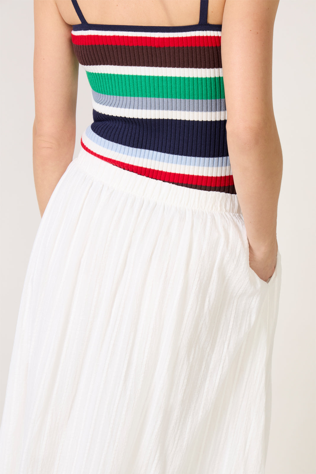 Shadow Stripe Maxi Skirt