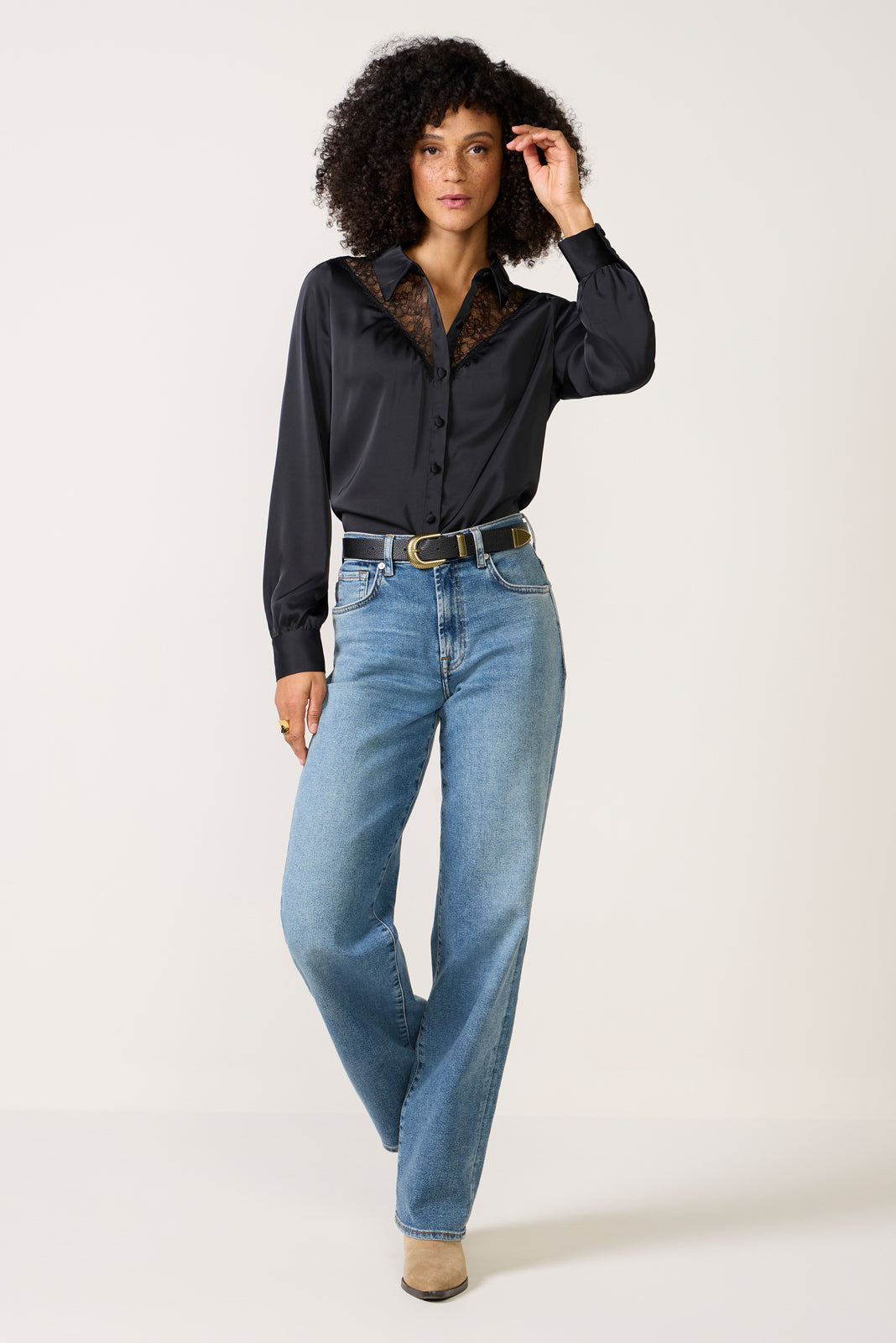 Bella Lace Trim Shirt