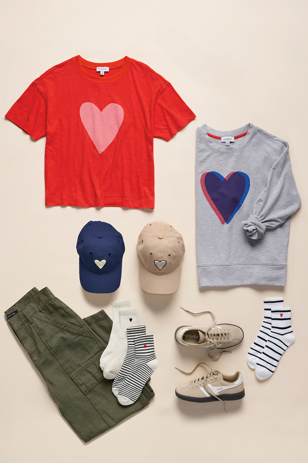 Quarter Heart Sock 3 Pack