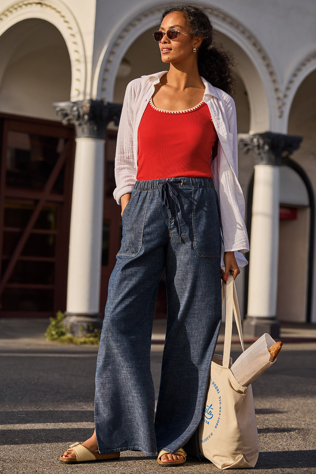 Madrid Big Buckle Raffia