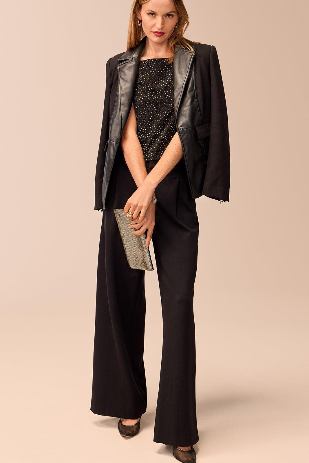 Kaiya Mixed Media Blazer