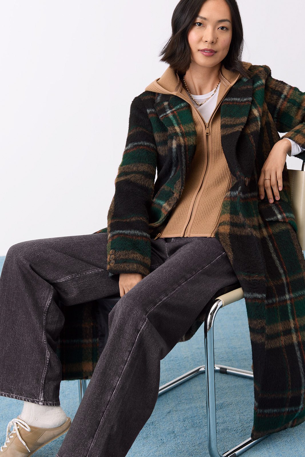 Jamie Plaid Coat