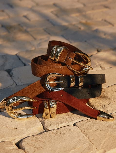 Image of several leather belts
