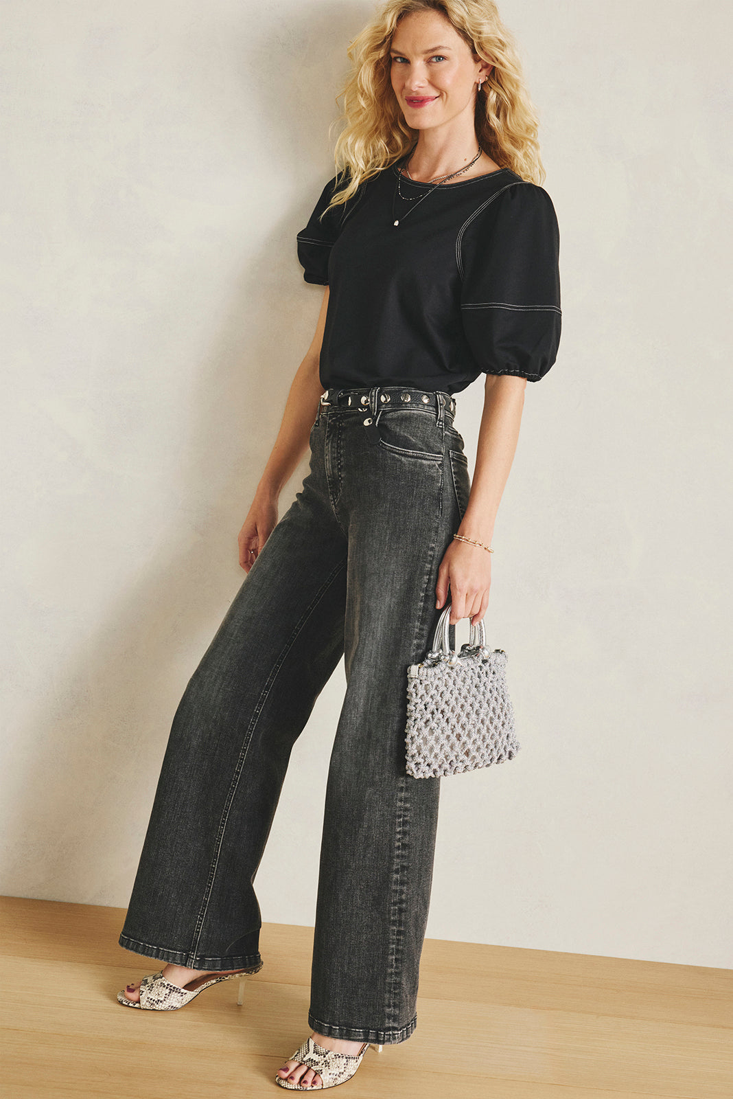 Memphis Contrast Stitch Top