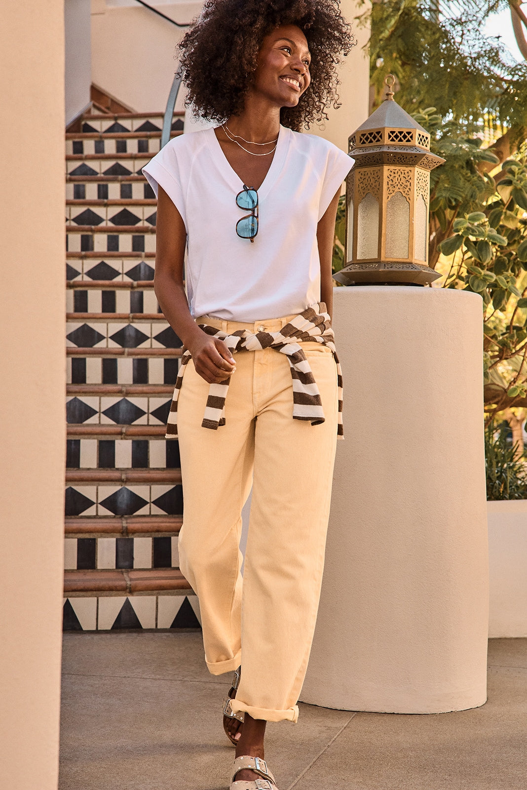 Nora V Neck Muscle Tee