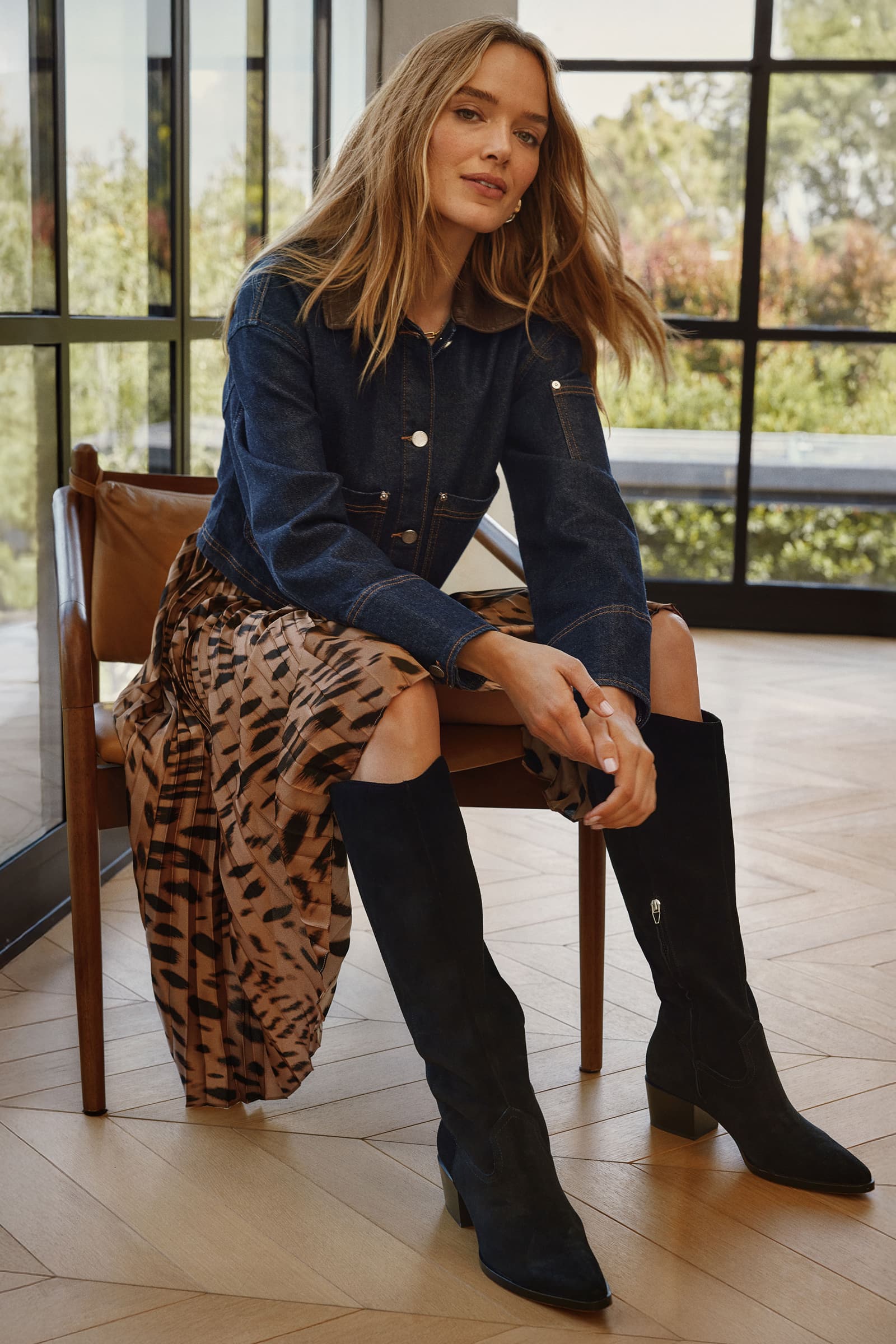 Nostalgia Pleated Midi Skirt