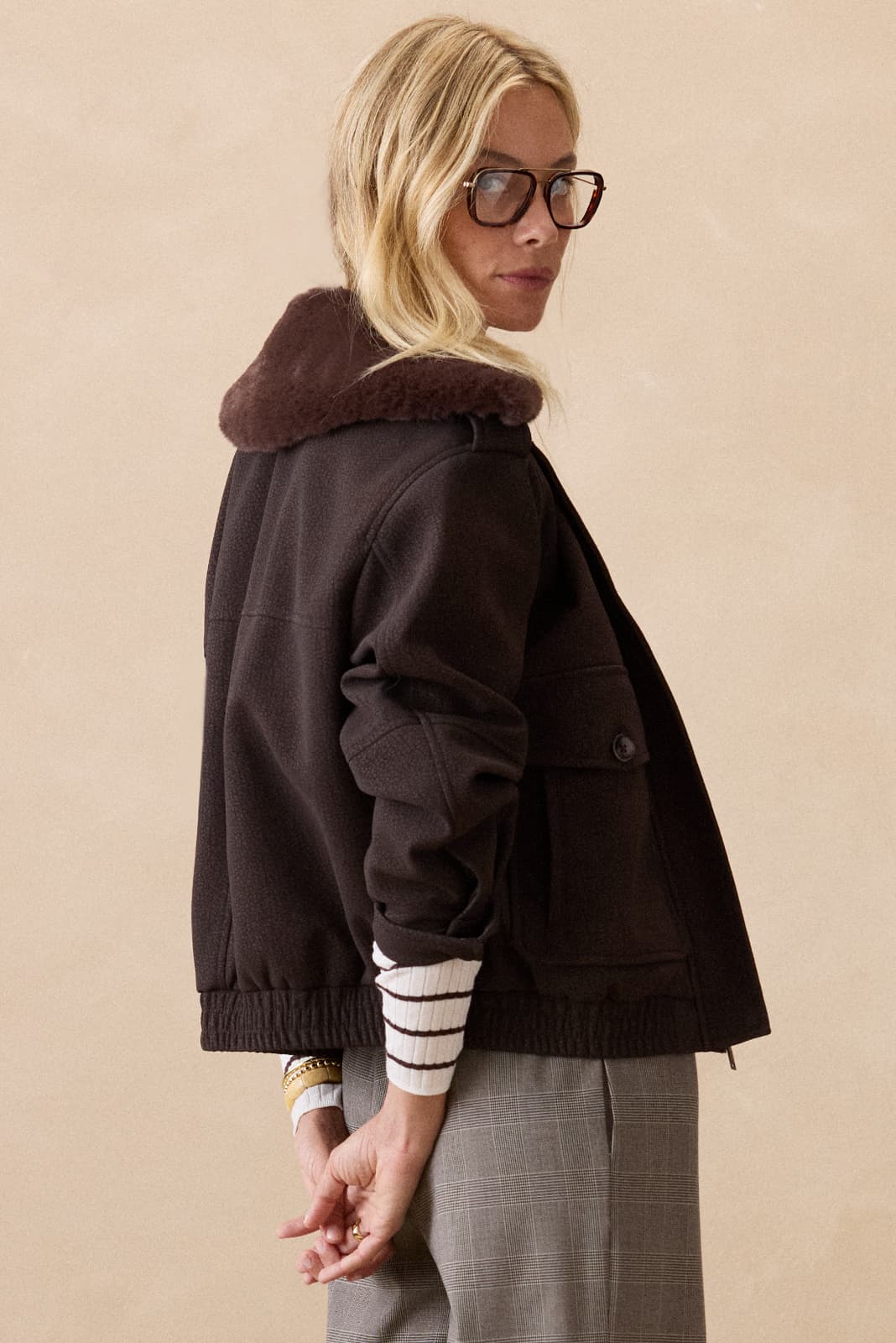 The Faux Leather Bomber
