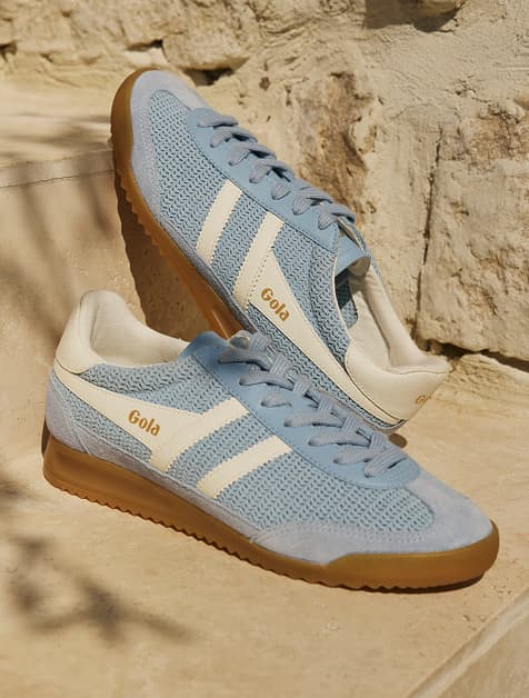 Image of light blue Gola sneakers