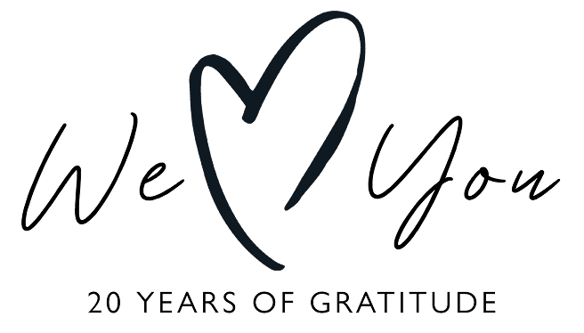 We heart you 20 years of gratitude