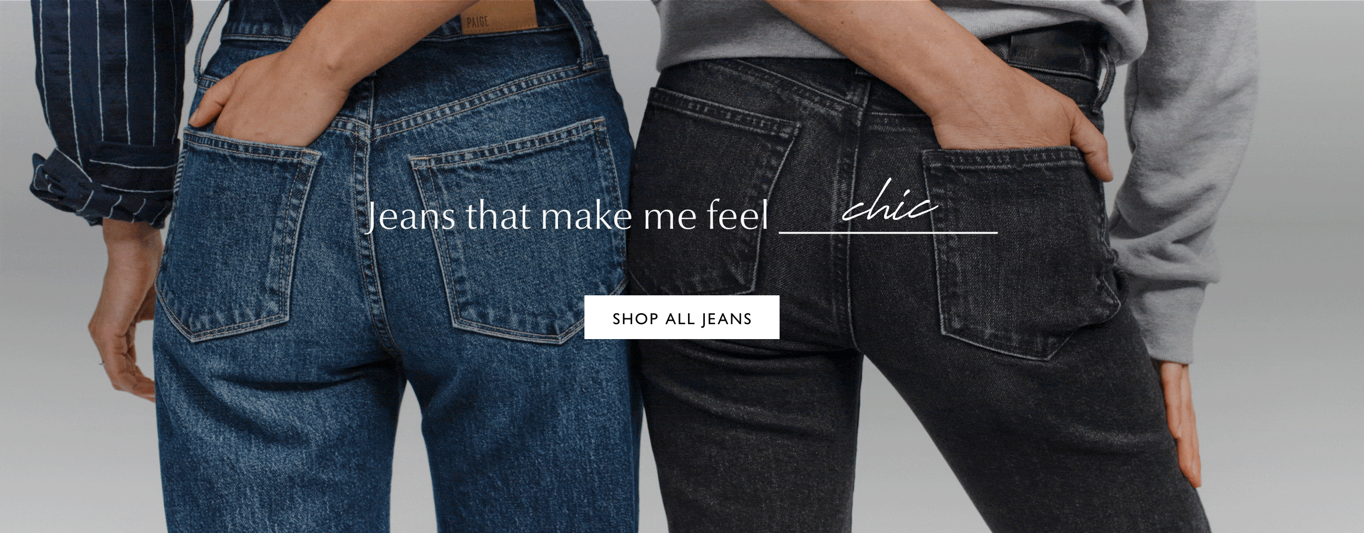 Gif of several different women wearing jeans from EVEREVE.