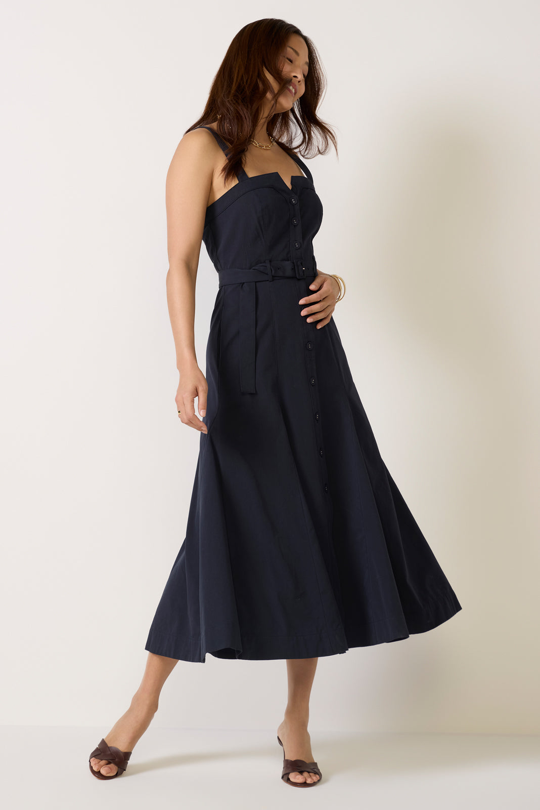 ASTR the Label Women's McKinley Sweetheart Neck Dress - Navy - Size XL ASTR the Label Women's McKinley Sweetheart Neck Dress - Navy - Size XL