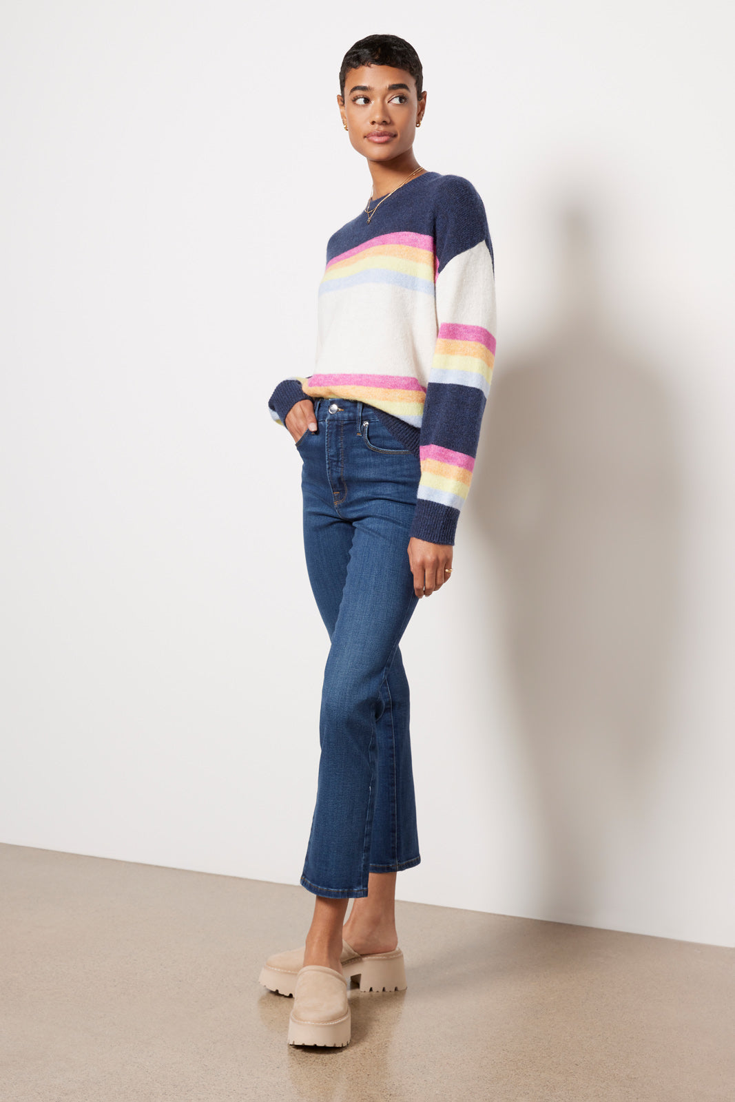 Stripe Crew Pullover