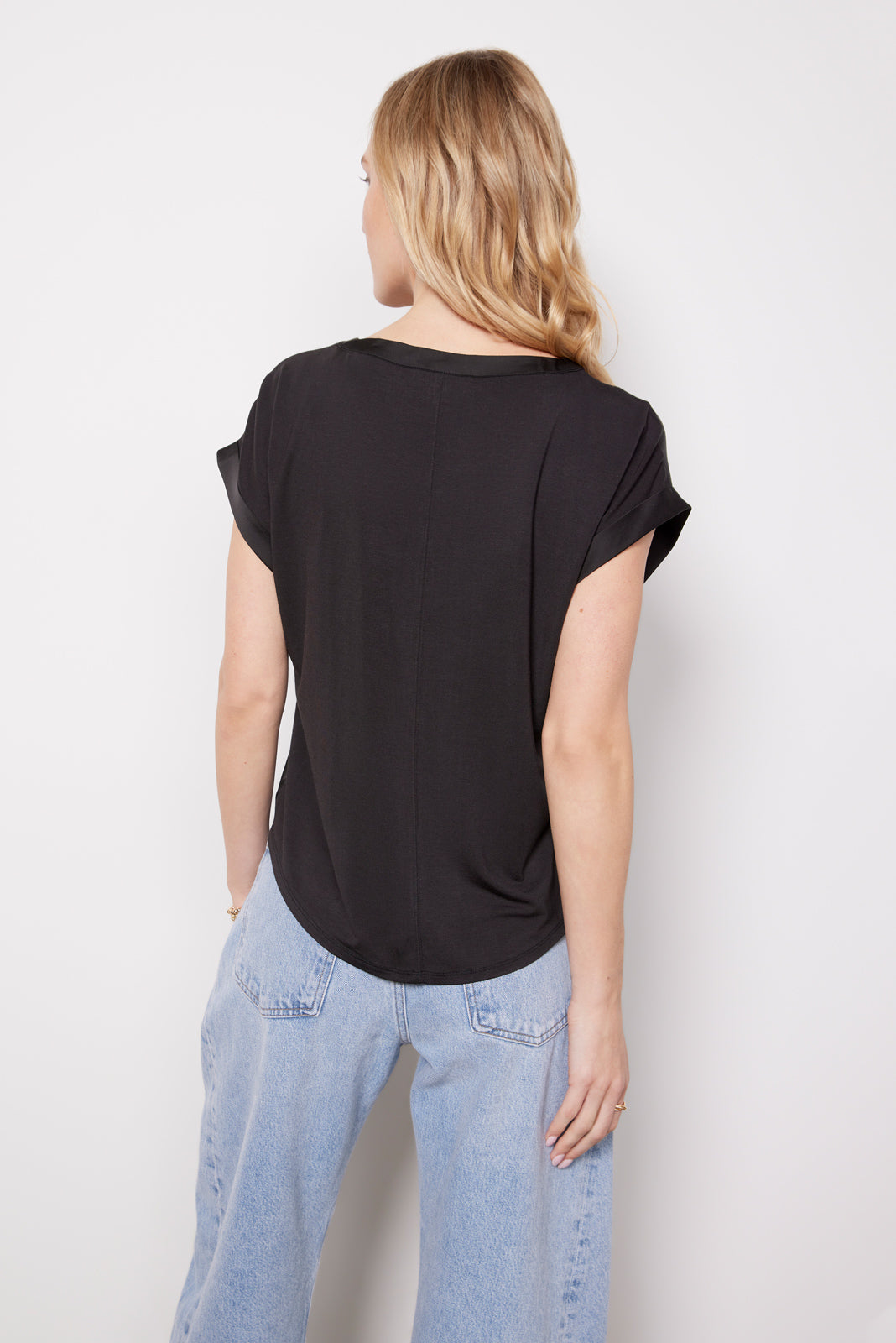 Malia Satin Knit Back Top