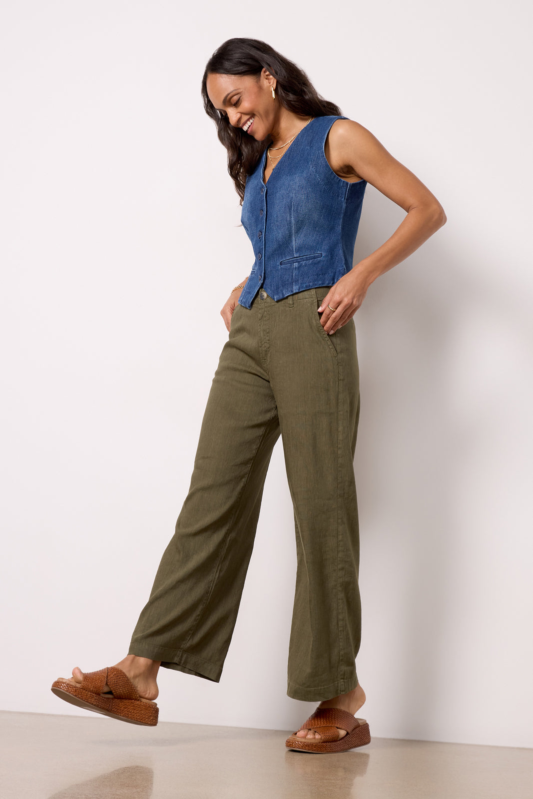 Meg Linen Wide Leg Pant