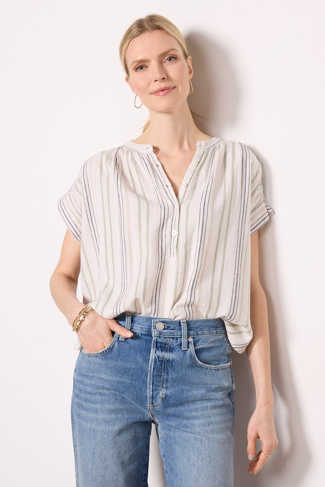 Priya Button Down Top