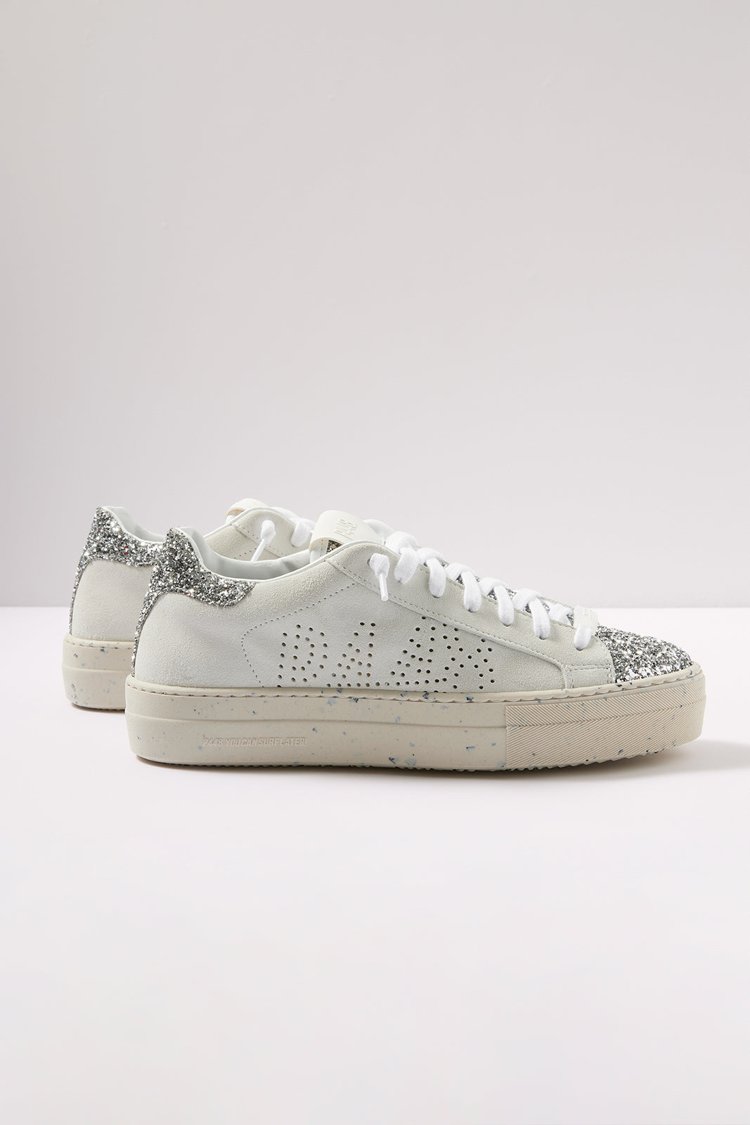 Thea White/Silver Sneaker