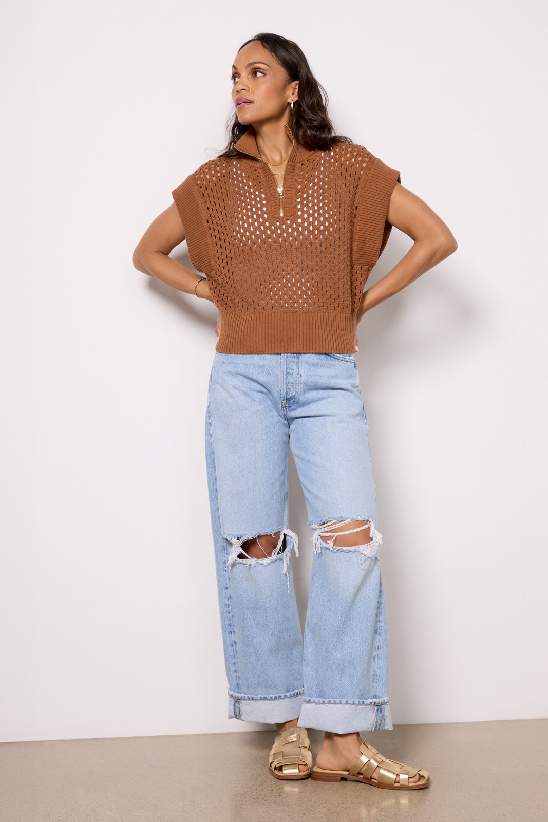 Gaines Half Zip Knit