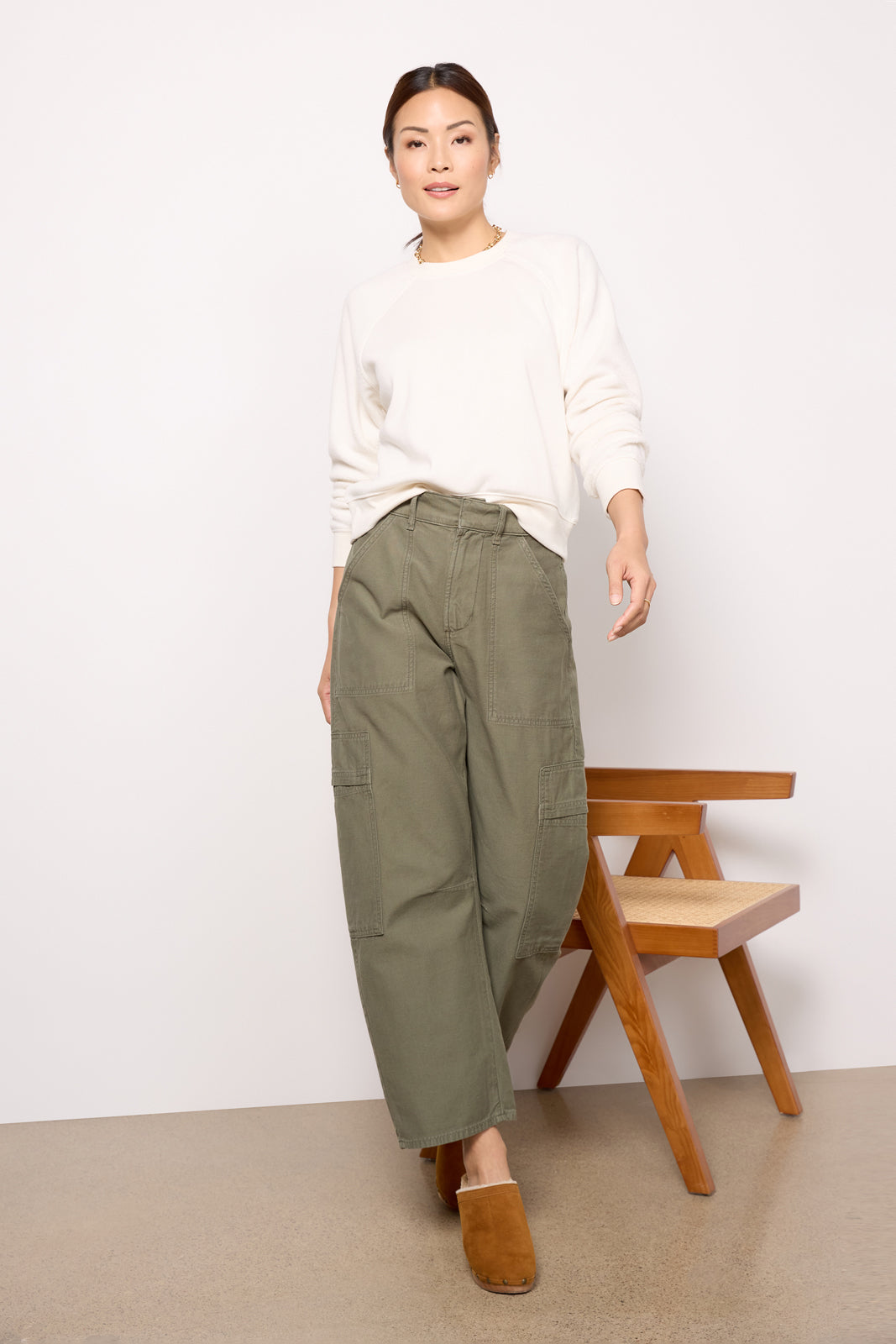 Saldana Reverse Fleece Top