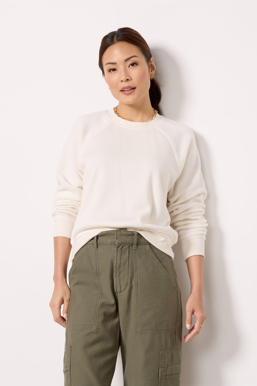 Saldana Reverse Fleece Top