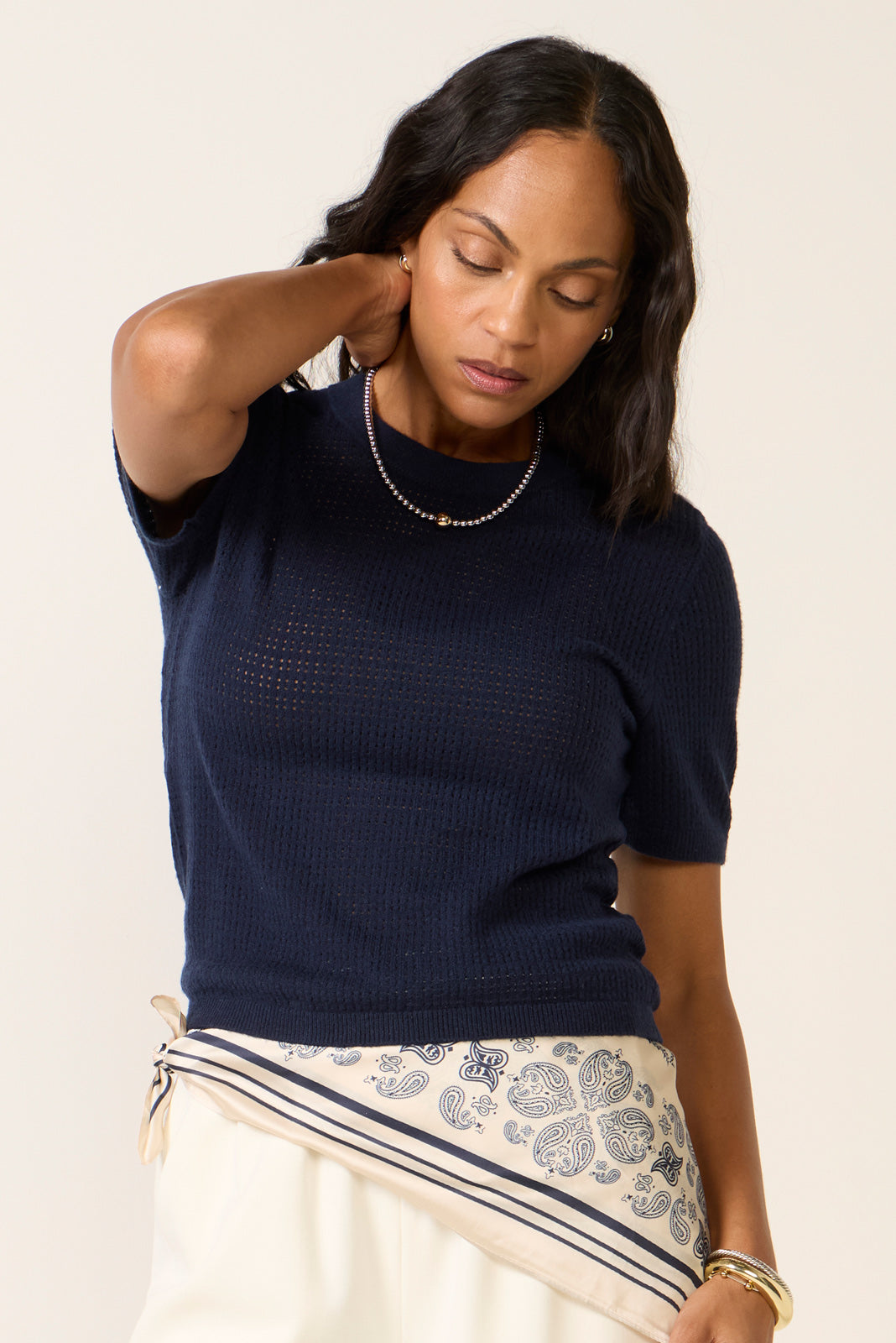 Amanda Pointelle Tee