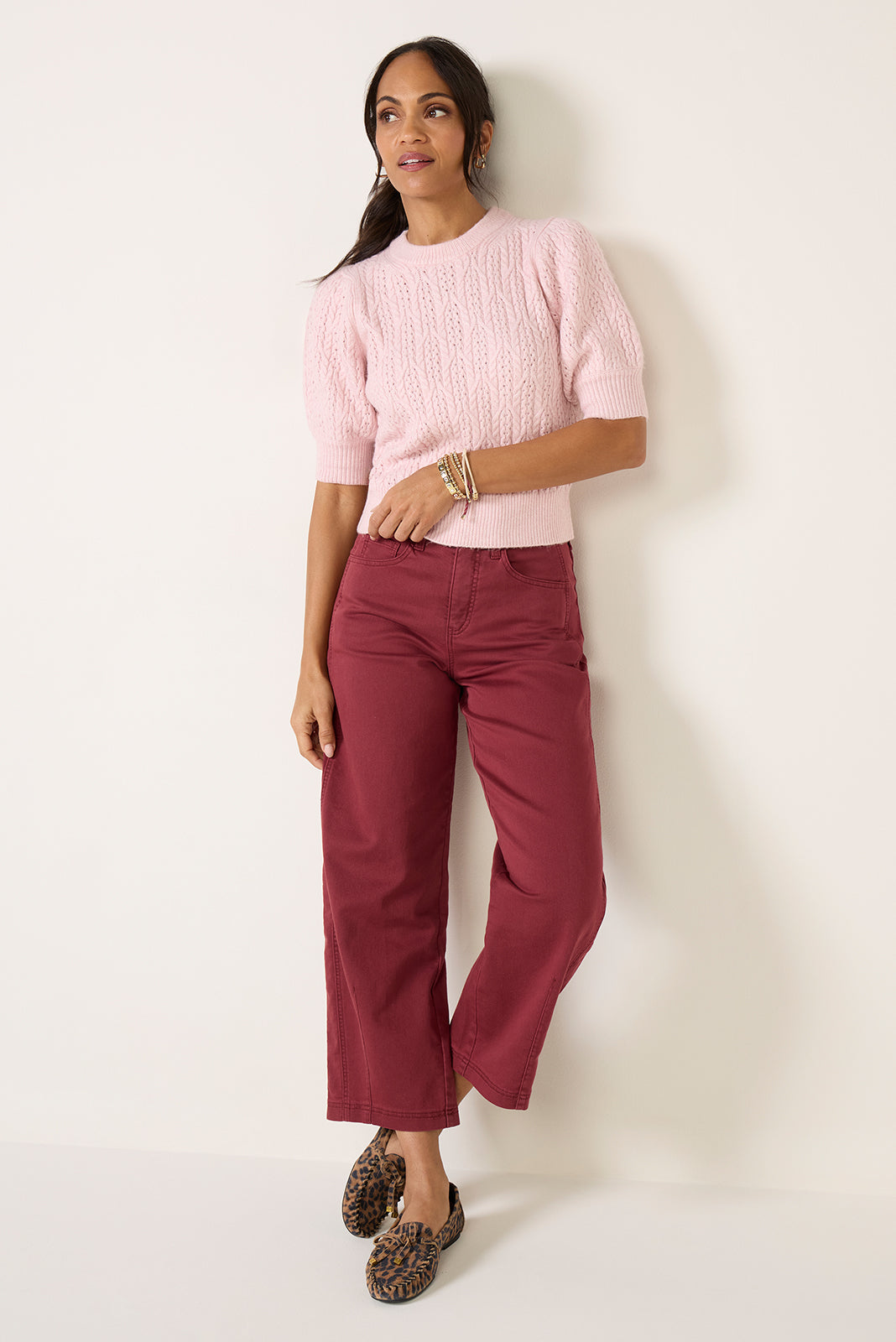 Mason Puff Sleeve Cable Sweater