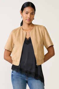 Billie Faux Suede Bomber