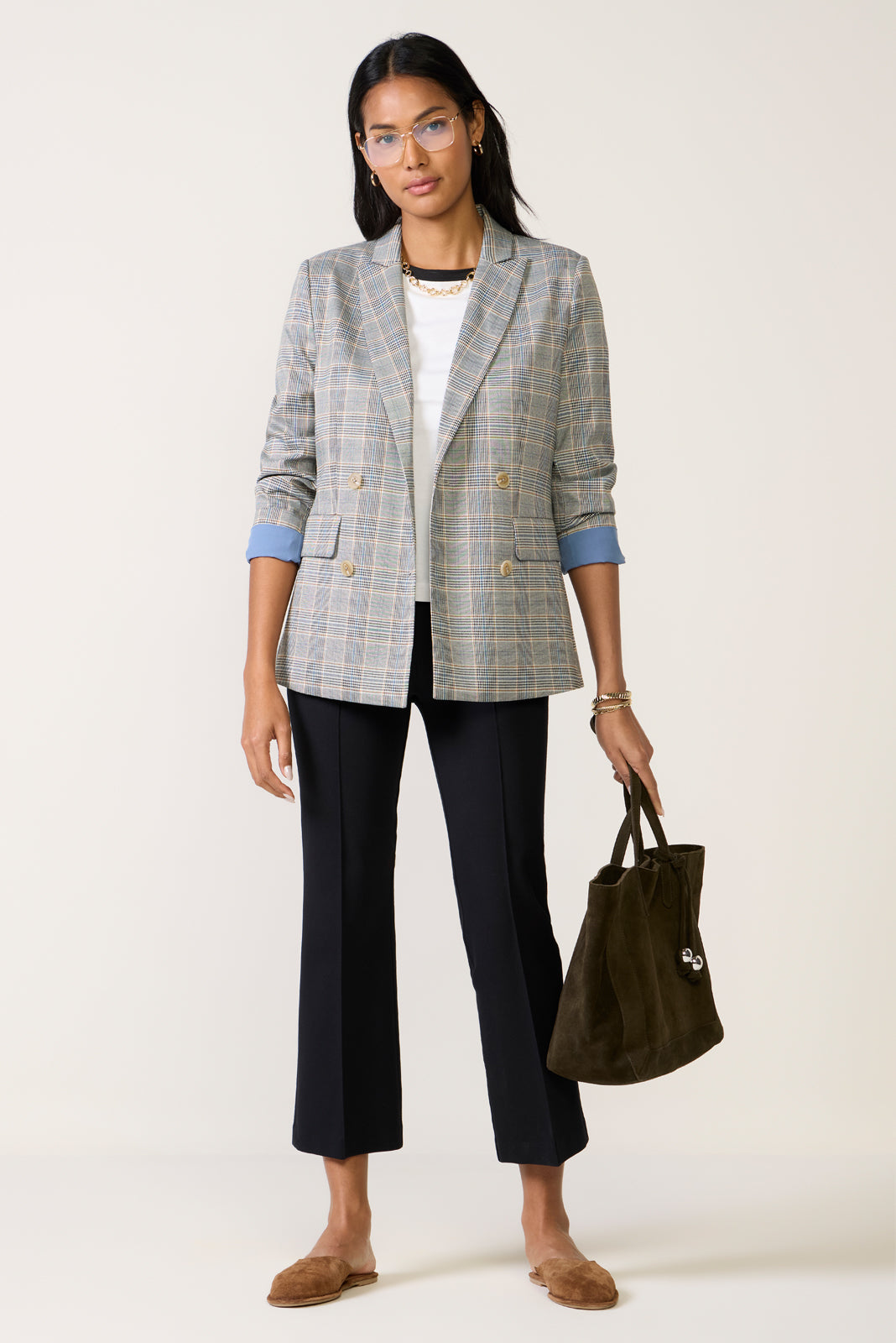 Marcia Plaid Blazer