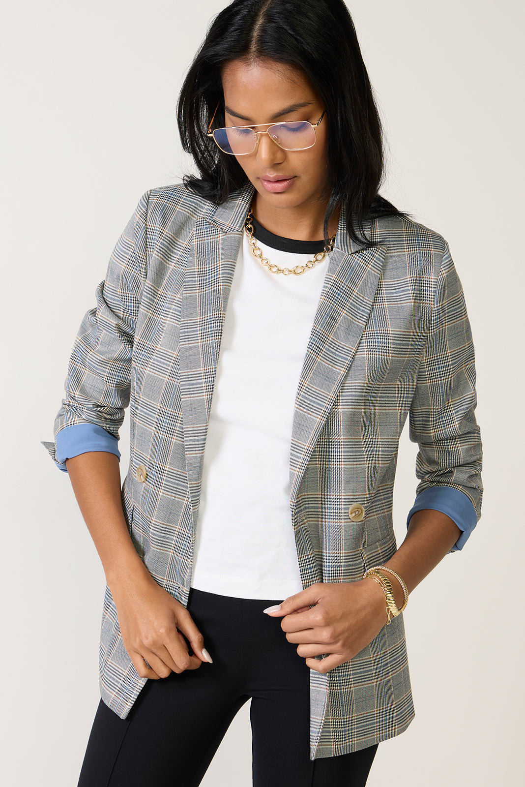 Marcia Plaid Blazer