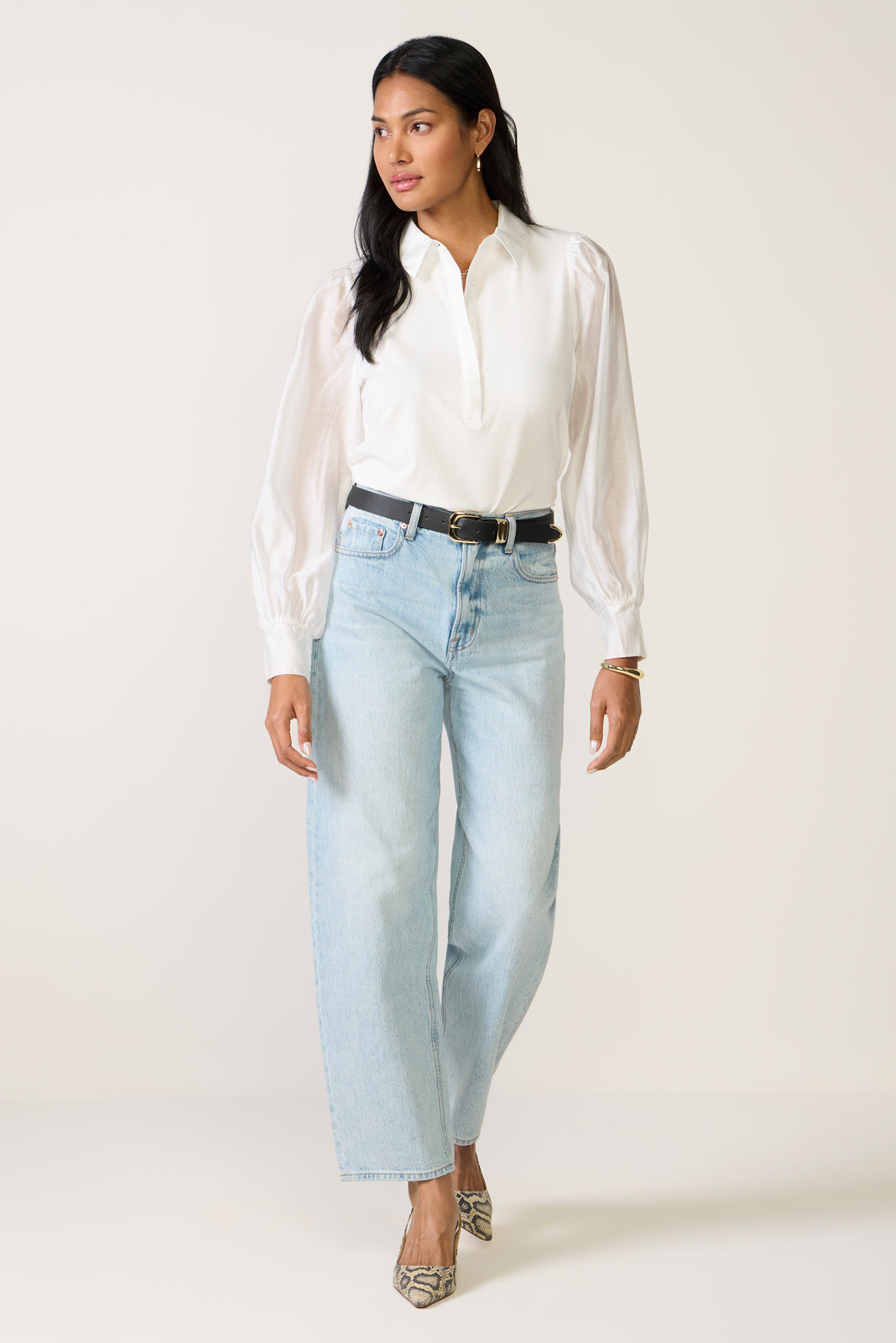 Nelly Sheer Sleeve Top