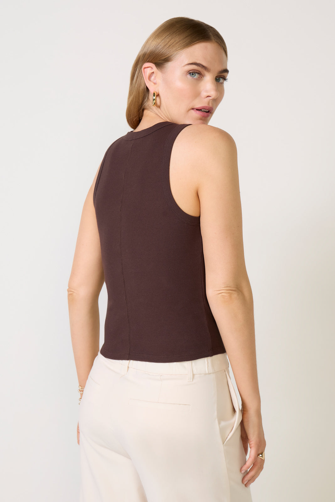 OVERNEATH Rib Tank Rib Sleeves セット チャコール OVERNEATH Rib Tank Rib Sleeves セット チャコール