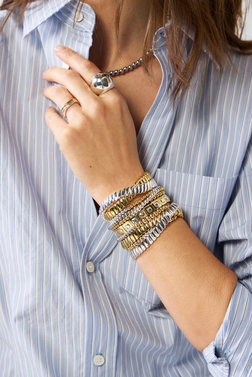 Square Two Tone Bracelet