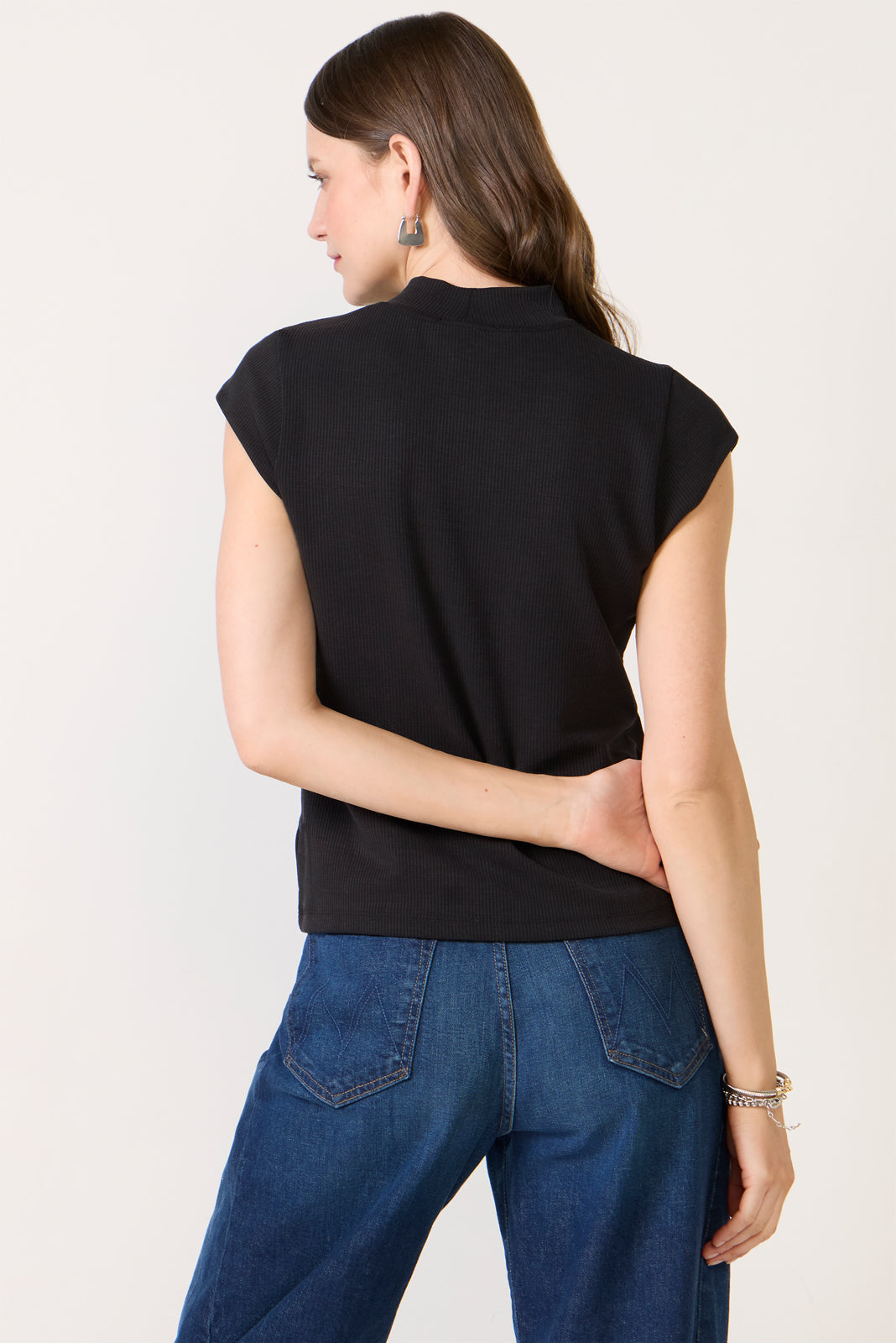 Kori Mock Neck Rib Top