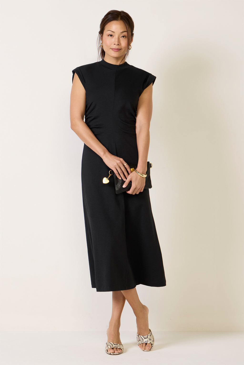 evereve black dress EVEREVE Women's Maddie Knit Dress, Size Large, Black, Cotton