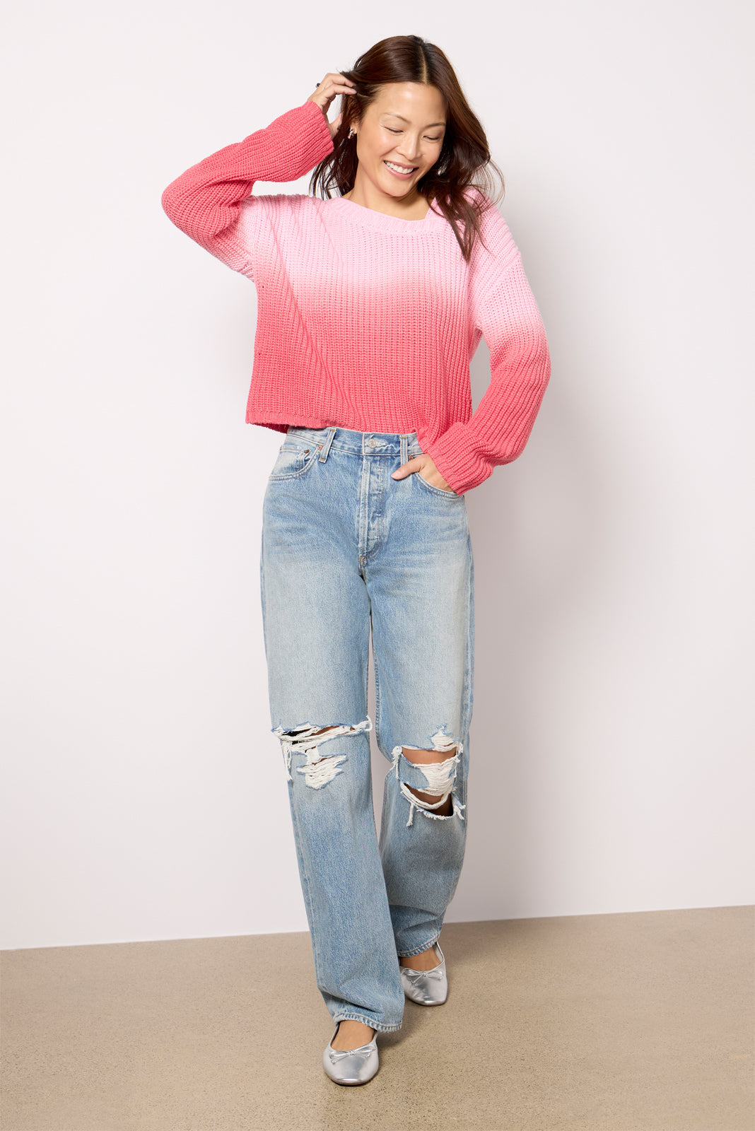 Angel V Dip Dye Sweater