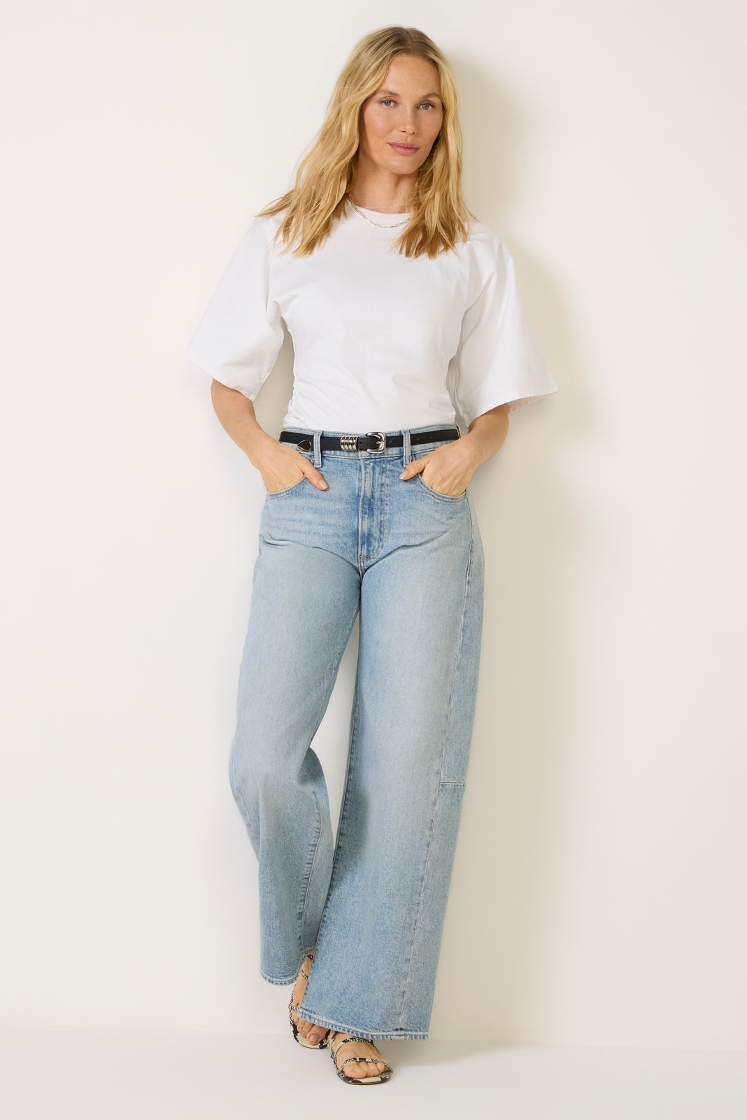 Arellia Skimmer W Outseam Panels Barrel Jean